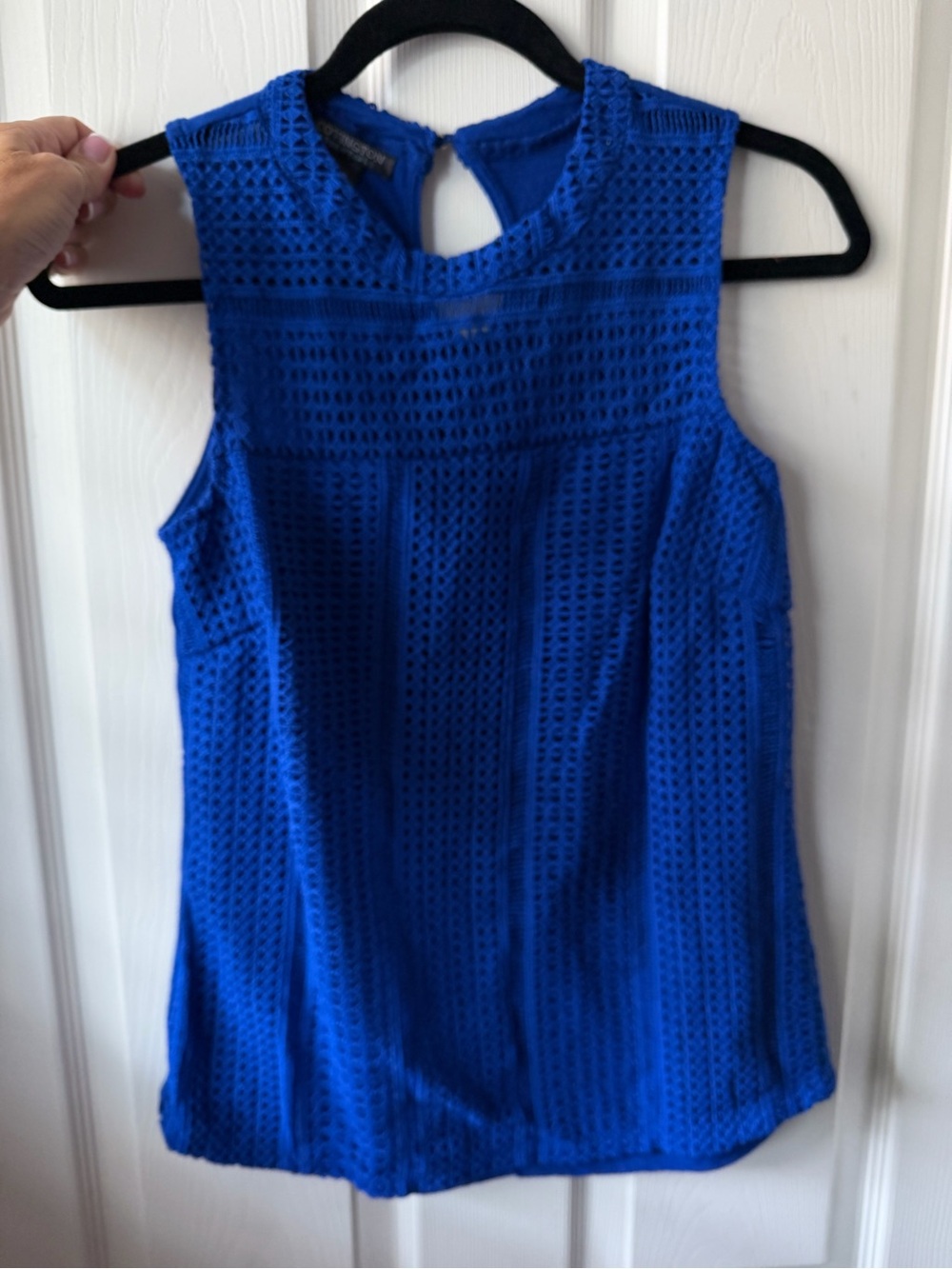 Covington Royal Blue Crochet Sleeveless Camisole